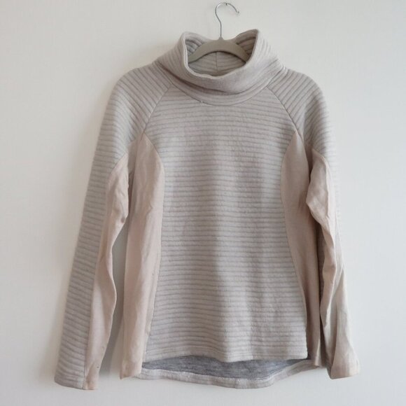 KUHL Verena Funnel Neck Pullover in Moonrock Neutral Wool Gorpcore Outdoor Sz S - Picture 3 of 15